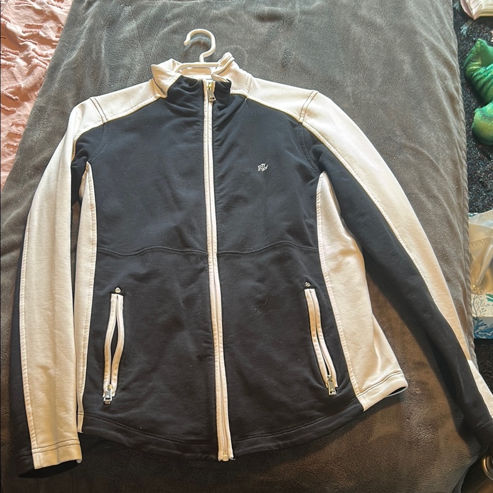Ralph Lauren Black and White Ski Jacket Performance Fit